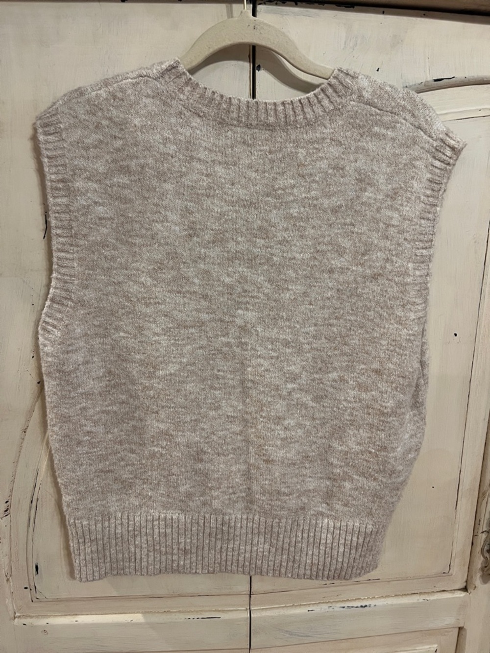 Cider Pear Sweater Vest Size Large Cozy Knit Fruit Graphic Neutral - Picture 10 of 12